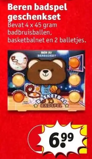 Kruidvat Beren badspel geschenkset aanbieding
