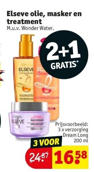 Kruidvat Elseve olie, masker en treatment aanbieding