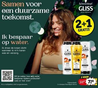 Kruidvat Shampoo total repair 250 ml aanbieding