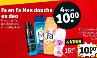 Kruidvat Fa en fa men douche en deo aanbieding