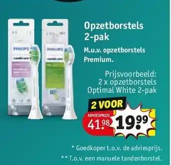 Kruidvat Opzetborstels 2-pak aanbieding