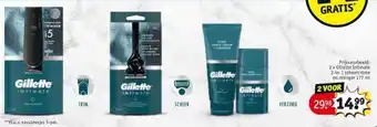 Kruidvat Gillette intimate 2-in-1 scheercrème en reiniger 177 ml aanbieding