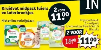 Kruidvat Kruidvat midpack luiers en luierbroekjes aanbieding