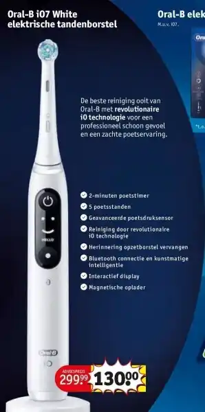 Kruidvat Oral-b io7 white elektrische tandenborstel aanbieding