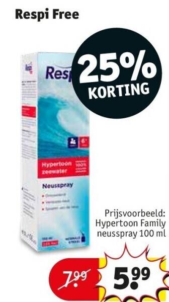 Kruidvat Respi free aanbieding