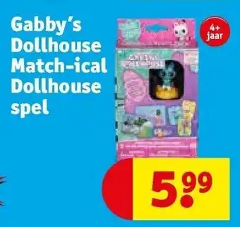 Kruidvat Gabby’s dollhouse match-ical dollhouse spel aanbieding