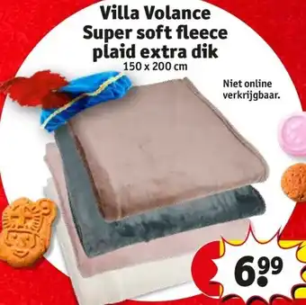 Kruidvat Villa volance super soft fleece plaid extra dik aanbieding