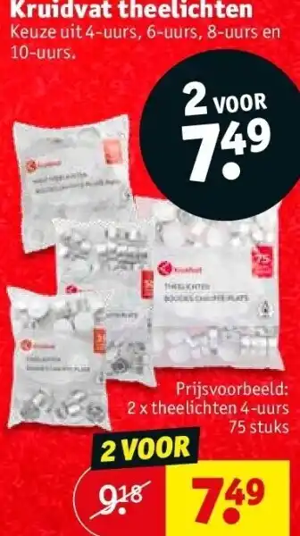 Kruidvat Kruidvat theelichten aanbieding
