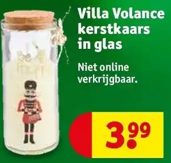Kruidvat Villa volance kerstkaars in glas aanbieding