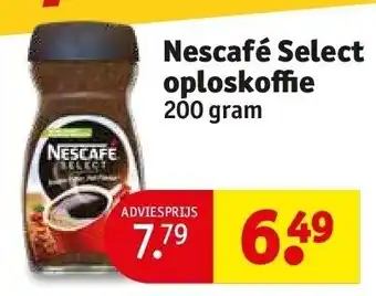 Kruidvat Nescafé select oploskoffie 200 gram aanbieding