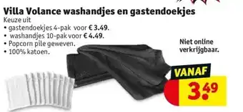 Kruidvat Villa volance washandjes en gastendoekjes aanbieding