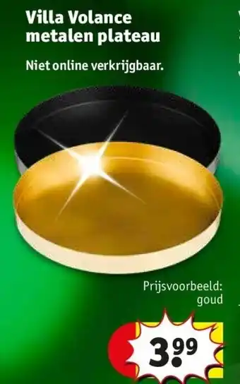 Kruidvat Villa volance metalen plateau aanbieding