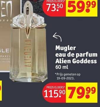 Kruidvat Mugler eau de parfum alien goddess 60 ml aanbieding