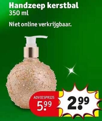 Kruidvat Handzeep kerstbal aanbieding