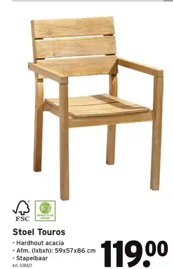 GAMMA Stoel Touros aanbieding