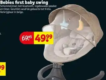 Bebies first baby swing