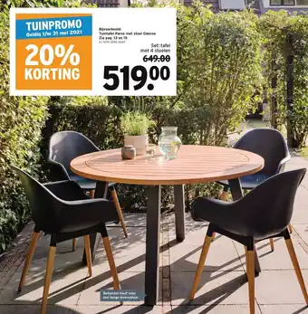 GAMMA Tuintafel Paros met stoel Odense Zie aanbieding