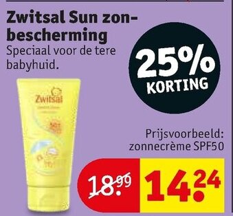 Kruidvat Zwitsal Sun zonbescherming aanbieding