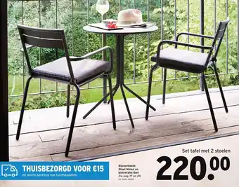 GAMMA Stoel Noren en Bistrotafel bari aanbieding