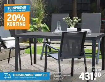 GAMMA Tuintafel en Stoelen Valencia aanbieding