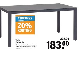 Tafel valencia