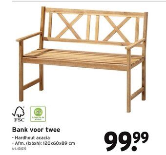 Bank voor twee