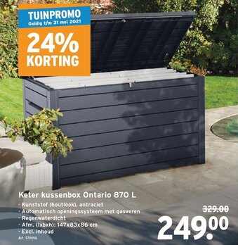 GAMMA Keter kussenbox Ontario 870 l aanbieding