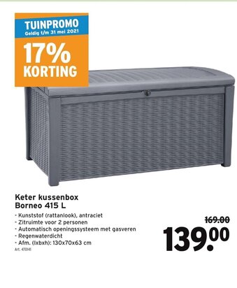 GAMMA Keter kussenbox borneo 415 L aanbieding