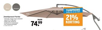 GAMMA Zweefparasol Florida aanbieding