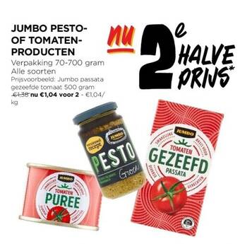 Jumbo Jumbo pestoof tomatenproducten aanbieding
