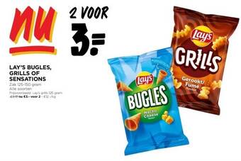 Jumbo Lay’s bugles, grills of sensations aanbieding