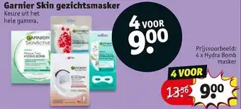 Kruidvat Garnier Skin gezichtsmasker aanbieding