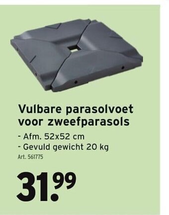 GAMMA Vulbare parasolvoet voor zweefparasols aanbieding