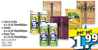 Albert Heijn Coca-cola 4 x 0.25 literblikjes aanbieding