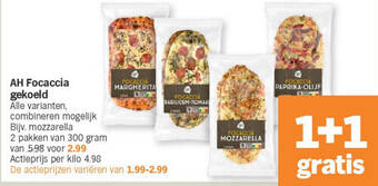 Albert Heijn Ah focaccia gekoeld aanbieding