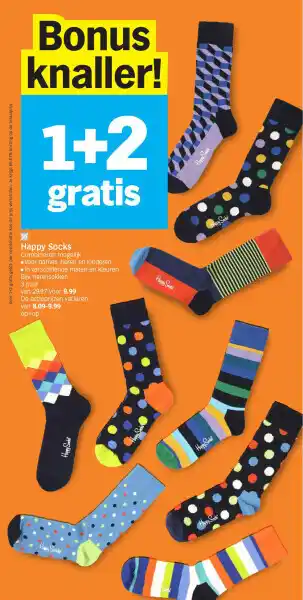 Albert Heijn Happy socks aanbieding