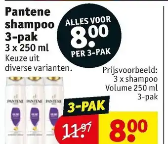 Kruidvat Pantene shampoo 3-pak 3 x 250ml aanbieding