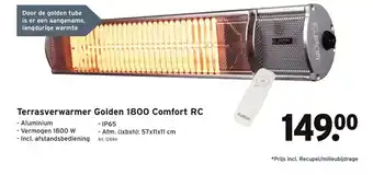 Terrasverwarmer Golden 1800 Comfort Rc