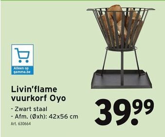 GAMMA Livin'flame vuurkorf Oyo aanbieding