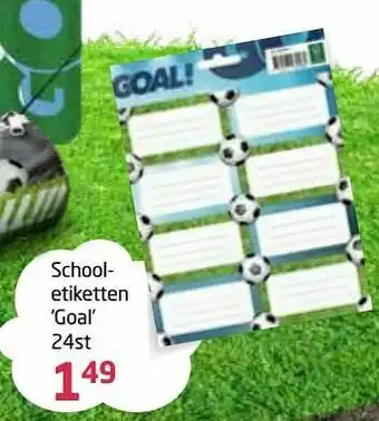 Schooletiketten goal