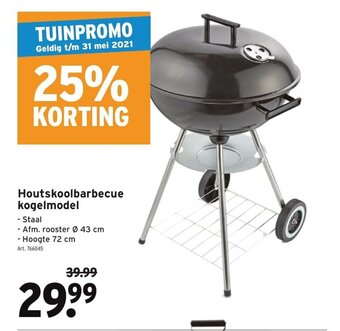 GAMMA Houtskoolbarbecue kogelmodel aanbieding