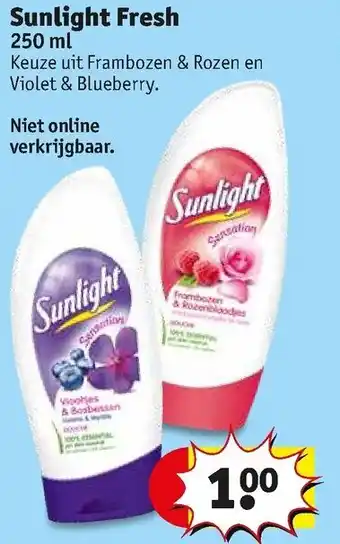 Kruidvat Sunlight Fresh 250 ml aanbieding