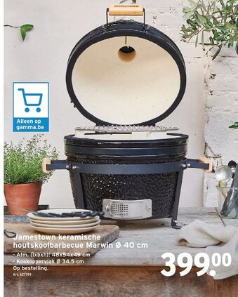 GAMMA Jamestown keramische houtskoolbarbecue Marwin aanbieding