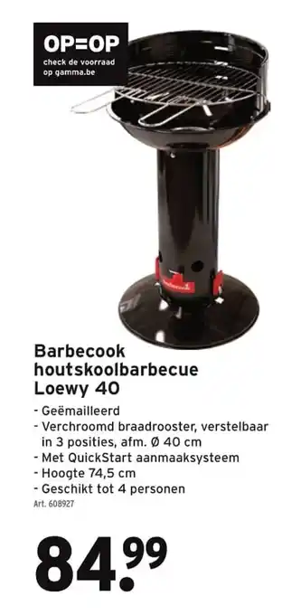GAMMA Barbecook houtskoolbarbecue loewy 40 aanbieding