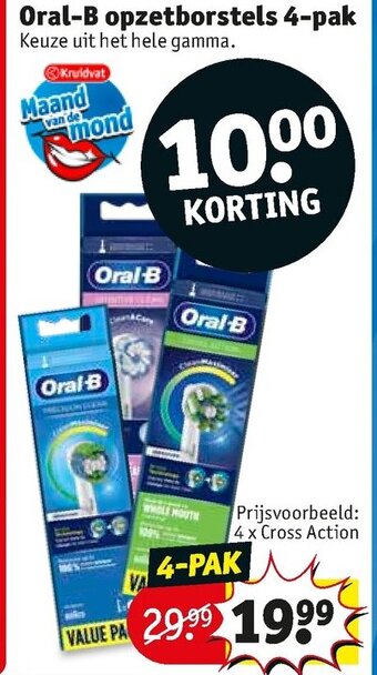 Kruidvat Oral-B opzetborstels 4-pak aanbieding