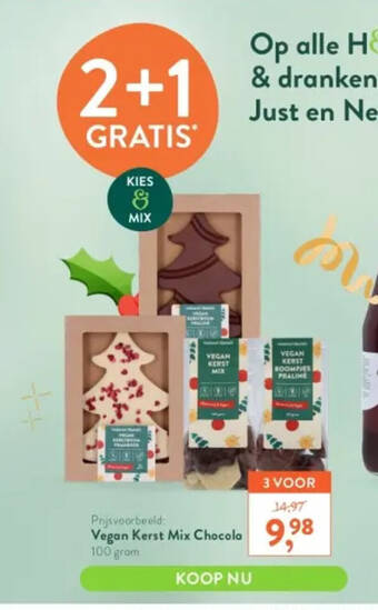 Holland & Barrett Vegan Kerst Mix Chocola 100 gram aanbieding