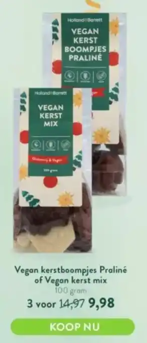 Holland & Barrett Vegan kerstboompjes Praliné of Vegan kerst mix 100 gram aanbieding