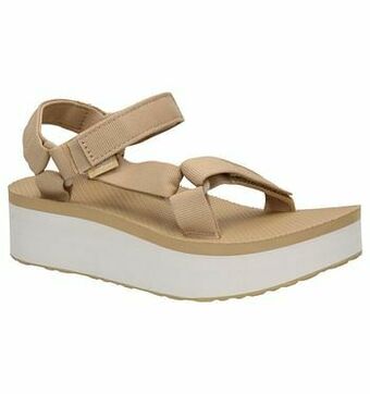Torfs Teva Flatform Beige Sandalen aanbieding