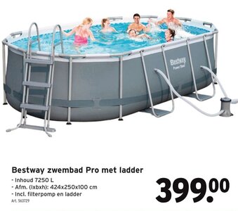 GAMMA Bestway zwembad Pro met ladder aanbieding