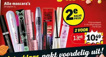 Kruidvat Mascara's Zie 2 2 x Kruidvat mascara Full & Care aanbieding